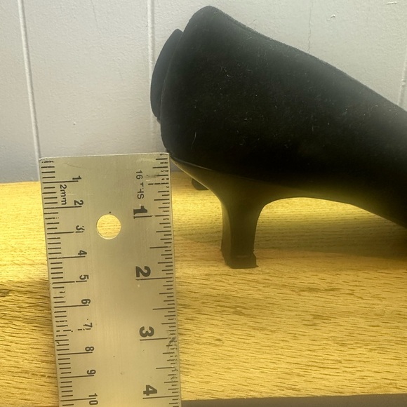 Amalfi Black Suede Heels with Knot Detail - Picture 7 of 7